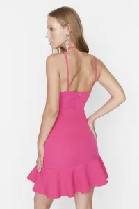 Trendyol Dark Fuchsia detailné večerné šaty
