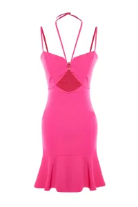 Trendyol Dark Fuchsia detailné večerné šaty