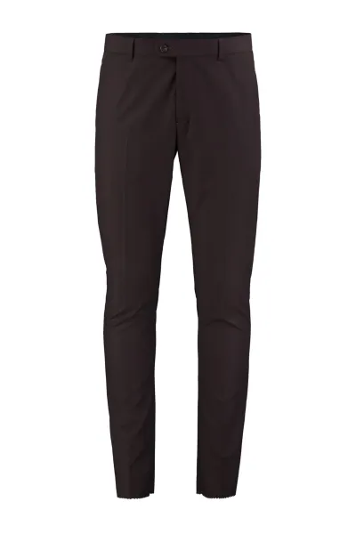 Trendyol hnedé pánske slim fit nohavice na žehlenie