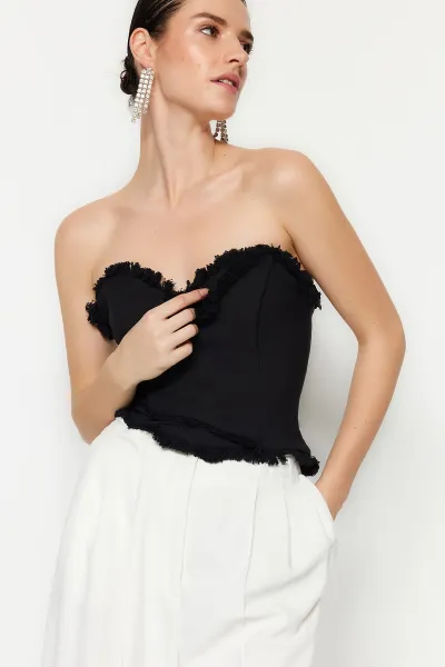 Dámske šaty Trendyol TPRSS22BS0070/Black