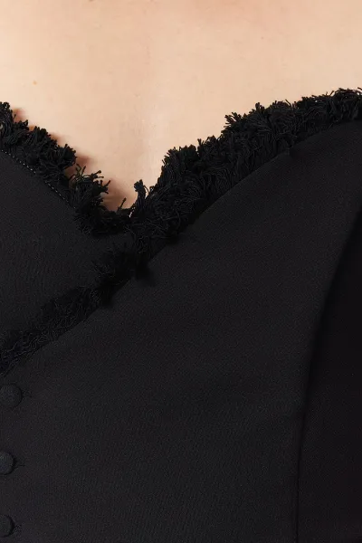 Dámske šaty Trendyol TPRSS22BS0070/Black