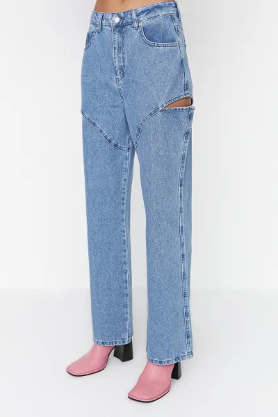 Dámske rifle Trendyol High Waist
