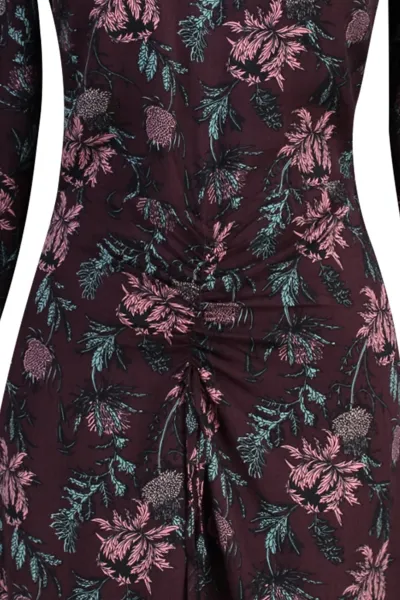 Trendyol Burgundy tkaný zhromaždil detailné tkané šaty