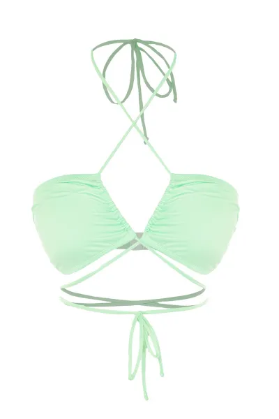 Trendyol Green Tie detailný top bikín