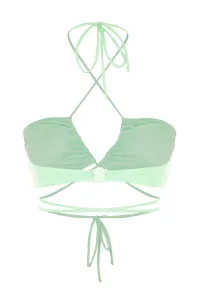Trendyol Green Tie detailný top bikín
