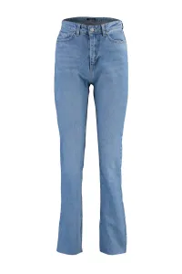 Trendyol Navy Blue Slit High Waist Flare džínsy