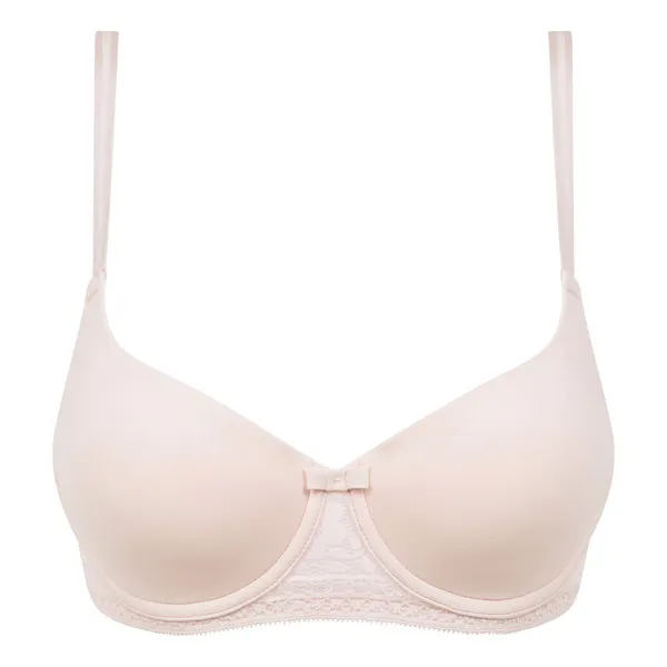 DIM SUBLIM PADDED BRA - Dámska čipková podprsenka - svetlo ružová