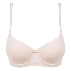 DIM SUBLIM PADDED BRA - Dámska čipková podprsenka - svetlo ružová