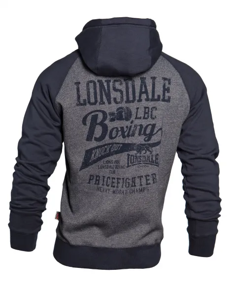 Lonsdale Pánska bunda na zips s kapucňou slim fit