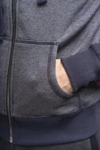 Lonsdale Pánska bunda na zips s kapucňou slim fit