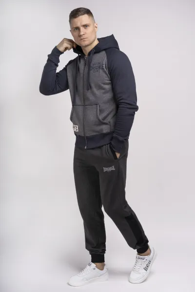 Lonsdale Pánska bunda na zips s kapucňou slim fit