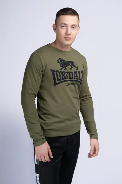 Pánske tričko Lonsdale 115087-Black/Olive