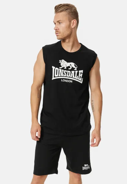 Pánsky nátelník Lonsdale 117332-Black/White