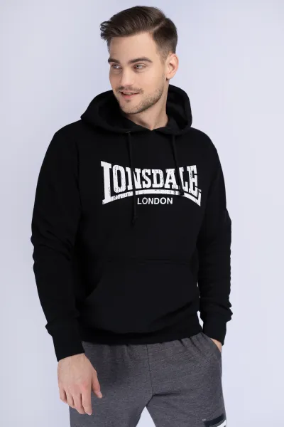 Pánska mikina Lonsdale 113863-Black/White