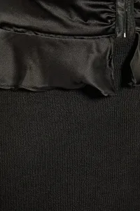Trendyol štvorcový golier Čierne večerné šaty