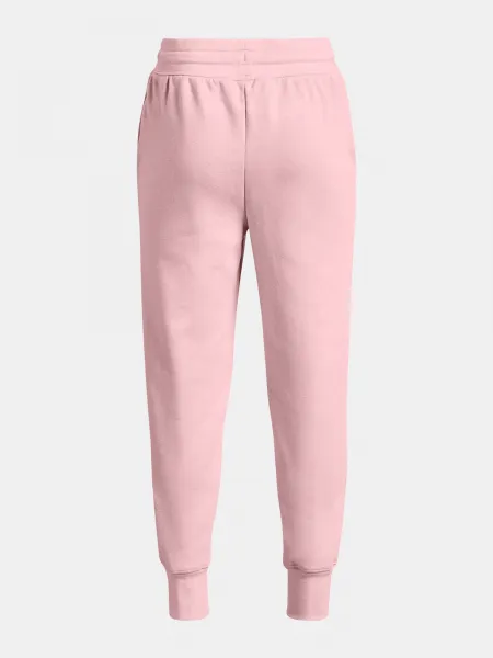Svetloružové dievčenské športové tepláky Under Armour Rival Fleece LU