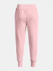 Svetloružové dievčenské športové tepláky Under Armour Rival Fleece LU