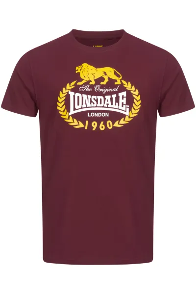 Pánske tričká Lonsdale 117433-Black/Oxblood