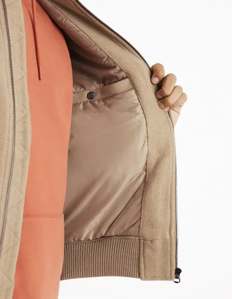 Béžový pánsky bomber Celio Cubeauty