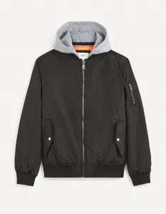 Čierny pánsky bomber s kapucňou Celio Cujameshoo