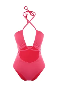 Trendyol Fuchsia krížová kravata vystrihnutá von / okno bežné plavky na nohy