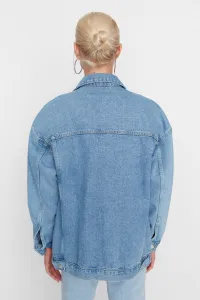Trendyol Blue oversize Trucker džínsová bunda