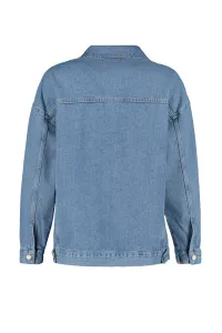 Trendyol Blue oversize Trucker džínsová bunda