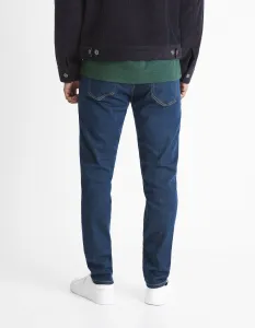 Modré pánske slim fit rifle Celio Cowflex1