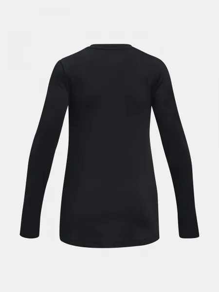Under Armour CW Novelty LS Crew-BLK T-Shirt - Girls