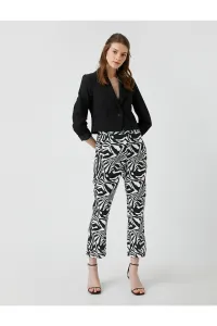Koton Zebra vzorované nohavice slim fit