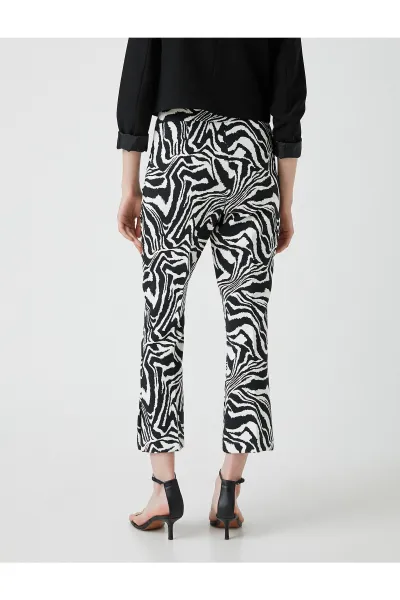 Koton Zebra vzorované nohavice slim fit