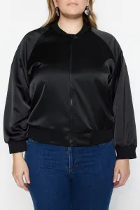 Trendyol Curve čierna tkaná bomberka na zips