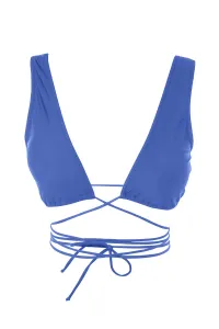 Trendyol Navy Modrý trojuholník kravata bikiny top