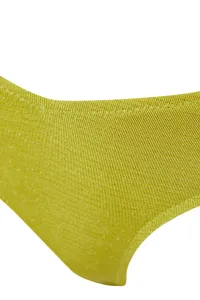 Trendyol Green V-cut trblietavý spodok bikín s pravidelnými nohami