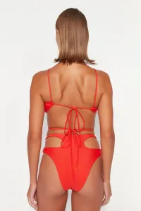 Trendyol Red Halterneck Bikini Top s doplnkami