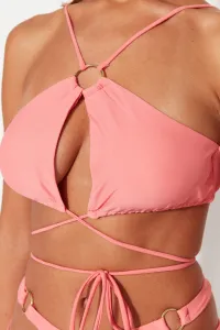 Trendyol Pink Halter Neck Príslušenstvo Bikini Top