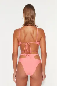 Trendyol Pink Halter Neck Príslušenstvo Bikini Top