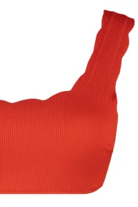 Trendyol Red Top bikín s laserovým rezom na jedno rameno