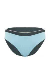 Trendyol Blue Beads doplnené textúrované spodné diely bikín s pravidelnými nohami