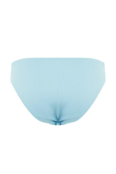Trendyol Blue Beads doplnené textúrované spodné diely bikín s pravidelnými nohami