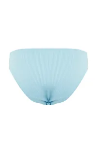 Trendyol Blue Beads doplnené textúrované spodné diely bikín s pravidelnými nohami