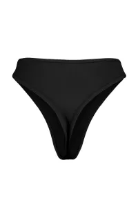 Trendyol Čierne tangá Vysoký pás Vysoké nohy Bikiny Spodná časť