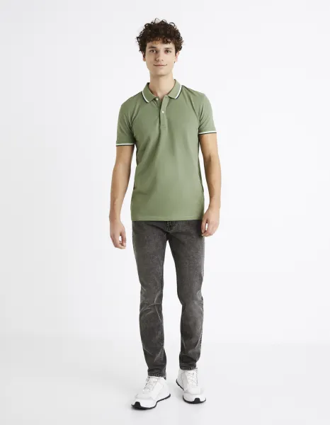 Slim fit pre mužov Celio - tmavosivá