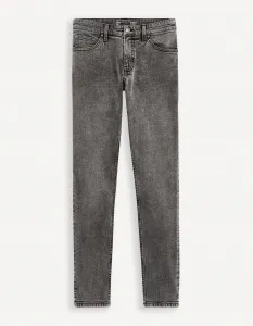 Slim fit pre mužov Celio - tmavosivá