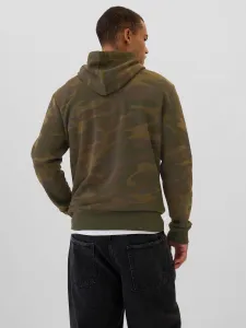 Hnedá pánska maskáčová mikina s logom GAP