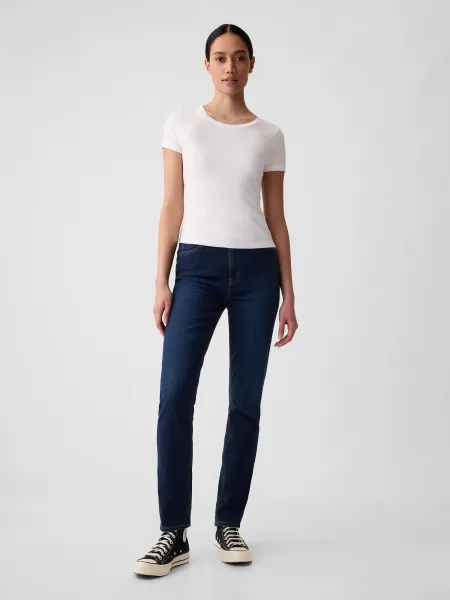 Tmavě modré dámské džíny vintage slim high rise GAP