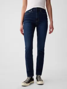 Tmavě modré dámské džíny vintage slim high rise GAP