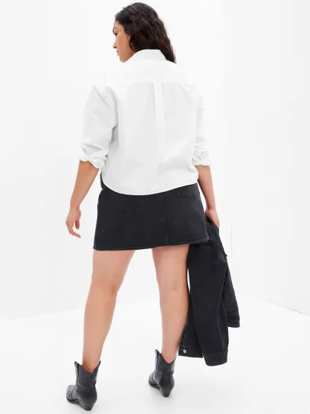 Biela dámska crop top košeľa GAP