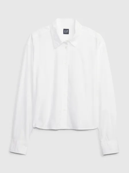 Biela dámska crop top košeľa GAP