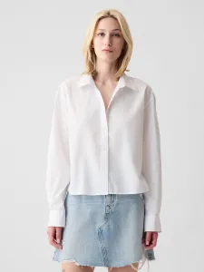 Biela dámska crop top košeľa GAP